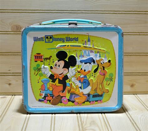 1991 disney metal lunch box|Disney lunch box vintage.